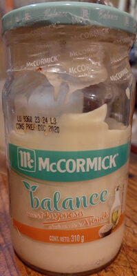 Balance Aderezo de Mayonesa con Aceite de ajonjolí