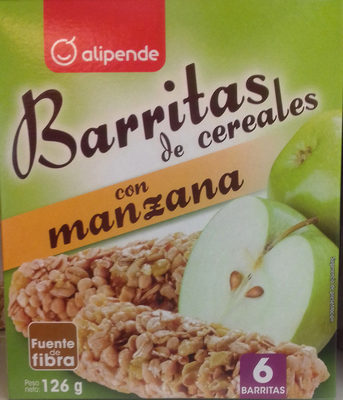 Barritas de cereales con manzana